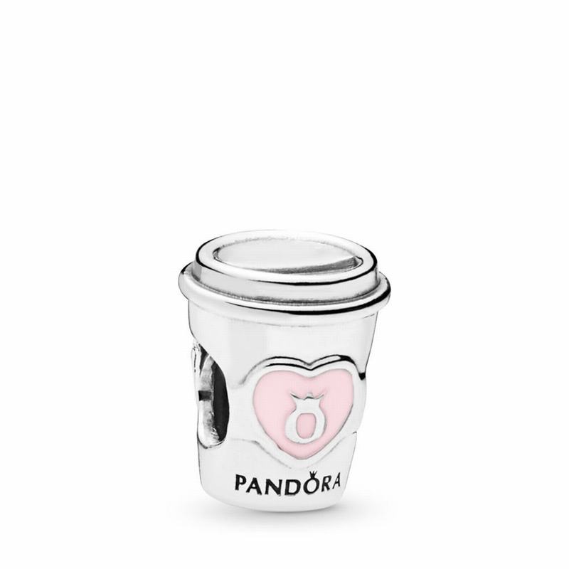 Pandora Drink To Go Charm - Sterling Silver/Enamel/Pink - Canada | OG7178DK